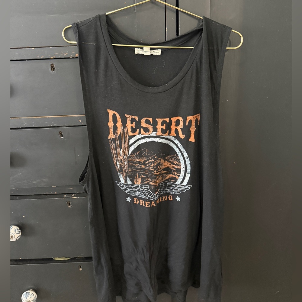 Express Black Desert Dreaming Muscle Tee